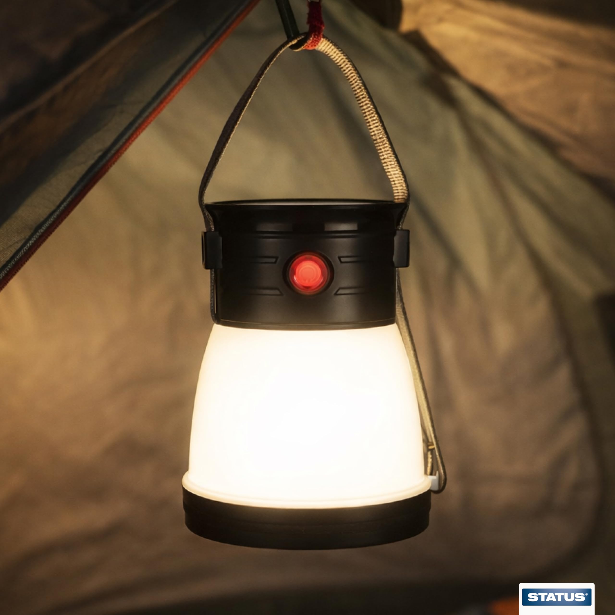 Status LED Camping Lantern, Grey Strap – Perfect for Camping